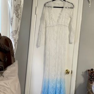 Womens Dress Gown Off Shoulder Maxi Dress